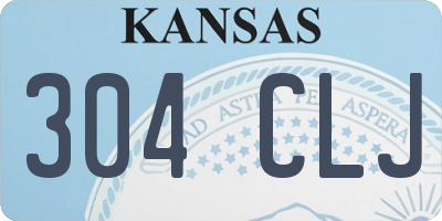 KS license plate 304CLJ