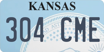 KS license plate 304CME