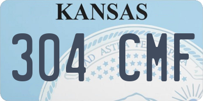 KS license plate 304CMF