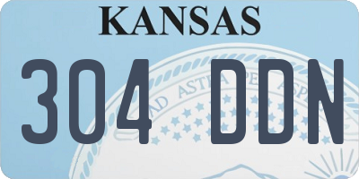 KS license plate 304DDN