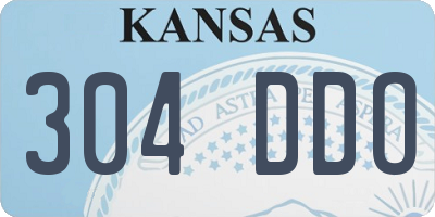 KS license plate 304DDO