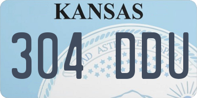 KS license plate 304DDU