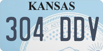 KS license plate 304DDV