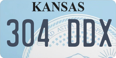 KS license plate 304DDX