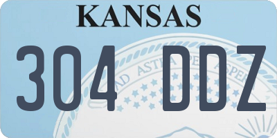 KS license plate 304DDZ