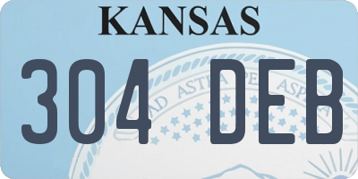 KS license plate 304DEB