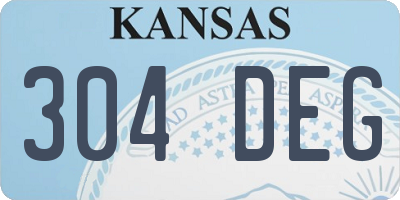 KS license plate 304DEG