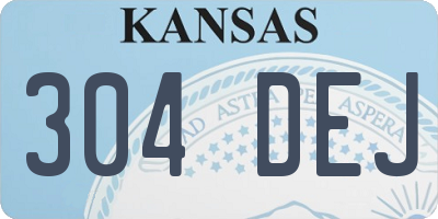 KS license plate 304DEJ