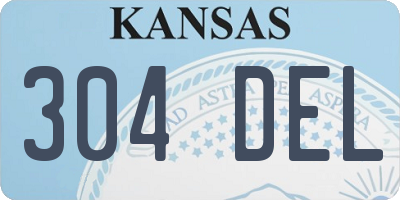 KS license plate 304DEL