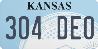 KS license plate 304DEO