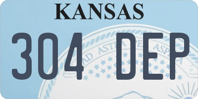 KS license plate 304DEP
