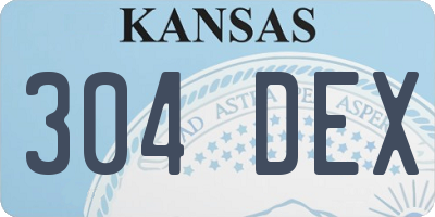 KS license plate 304DEX