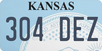 KS license plate 304DEZ
