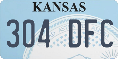 KS license plate 304DFC