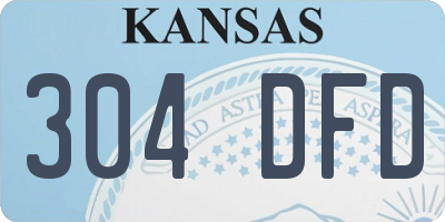 KS license plate 304DFD
