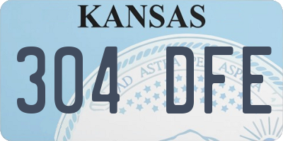 KS license plate 304DFE
