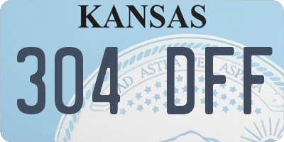 KS license plate 304DFF