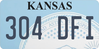 KS license plate 304DFI