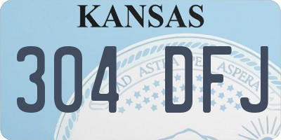 KS license plate 304DFJ