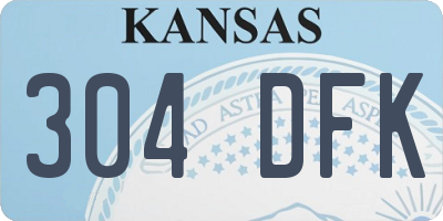 KS license plate 304DFK