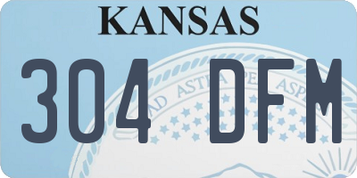 KS license plate 304DFM
