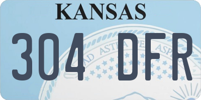 KS license plate 304DFR