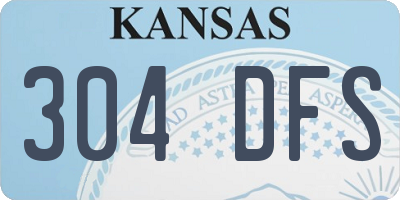 KS license plate 304DFS