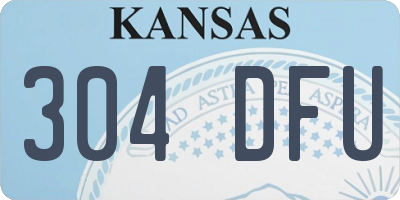 KS license plate 304DFU