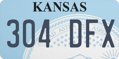 KS license plate 304DFX