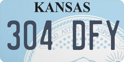 KS license plate 304DFY