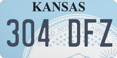 KS license plate 304DFZ