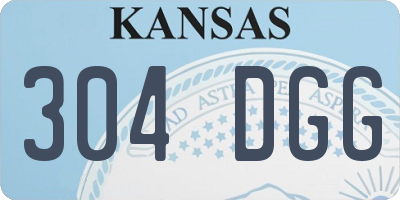 KS license plate 304DGG