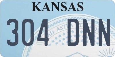 KS license plate 304DNN