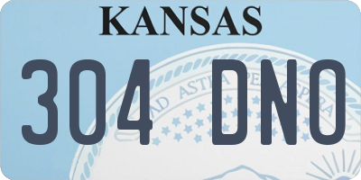KS license plate 304DNO