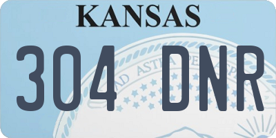 KS license plate 304DNR