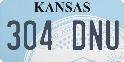 KS license plate 304DNU