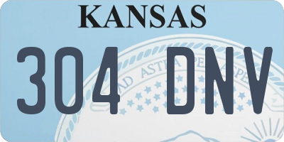 KS license plate 304DNV