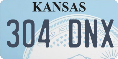 KS license plate 304DNX
