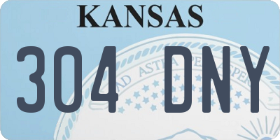 KS license plate 304DNY