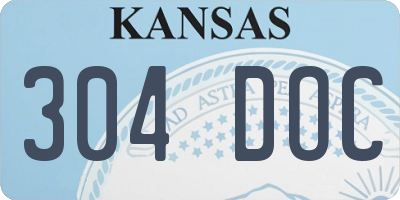 KS license plate 304DOC