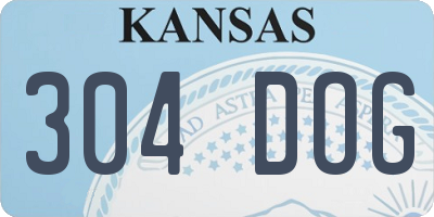 KS license plate 304DOG