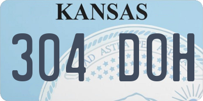 KS license plate 304DOH