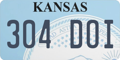 KS license plate 304DOI