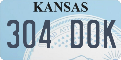 KS license plate 304DOK
