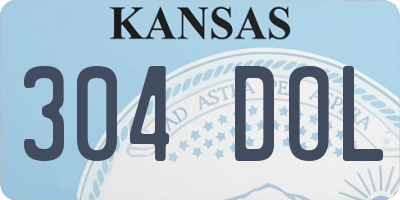 KS license plate 304DOL