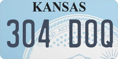 KS license plate 304DOQ