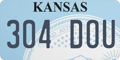 KS license plate 304DOU