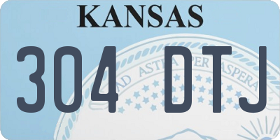 KS license plate 304DTJ