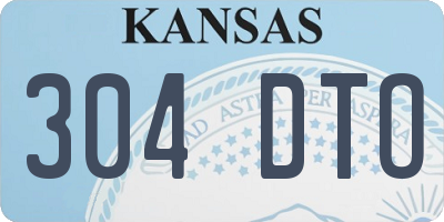 KS license plate 304DTO