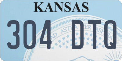 KS license plate 304DTQ